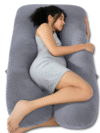 U Shaped Full Body Maternity Pillow for Pregnant Support – Grey
