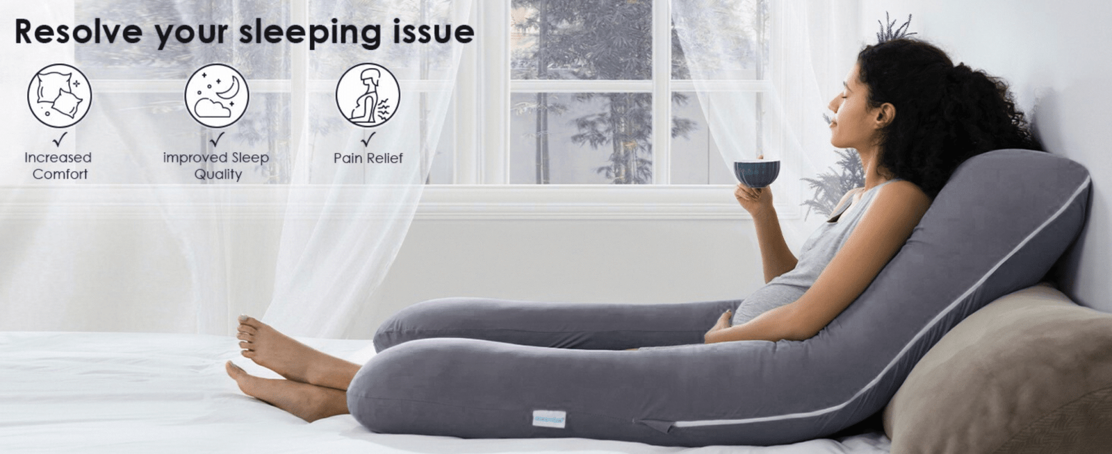 Adjustable U-shaped pregnancy pillow for customized comfort