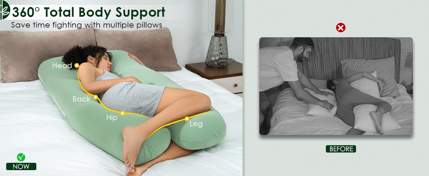 Best full body pregnancy pillow in India providing complete support for expecting mothers 