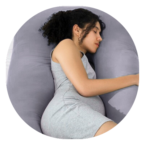 Pregnancy pillow for belly and back support – ideal for restful sleep during all trimesters