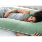 Pregnancy pillow designed for side sleeping support to relieve pressure and improve comfort during pregnancy