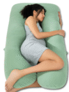 U Shaped Full Body Maternity Pillow for Pregnant Support – Green