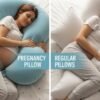 pregnancy pillow vs regular pillow side-by-side comparison for pregnant women’s sleep support