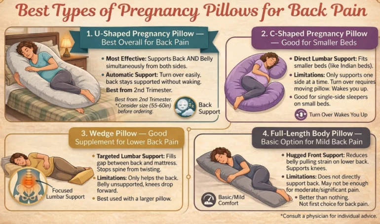 Types of Pregnancy Pillows for Back Pain