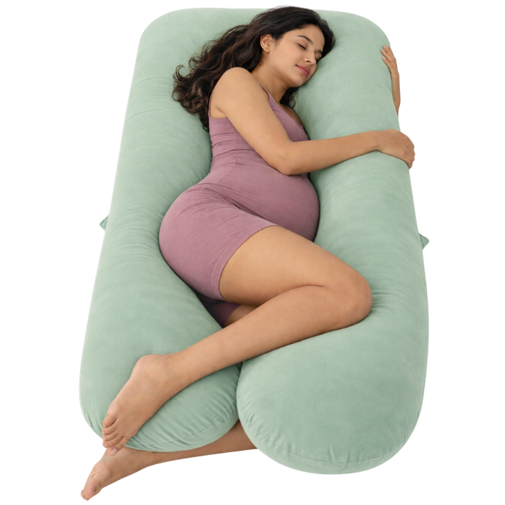 u shape pregnancy pillow for belly back and leg support for pregnant women