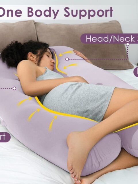 Pregnancy pillow for belly support during second and third trimester